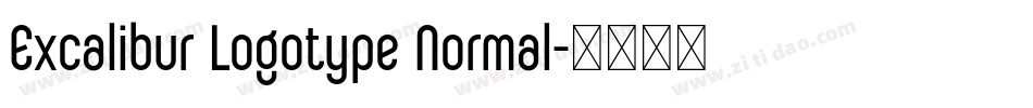 Excalibur Logotype Normal字体转换